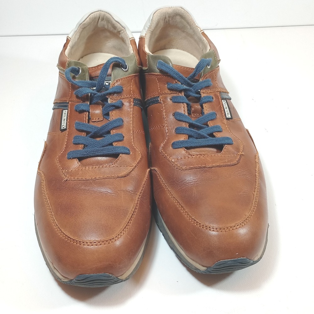 Pikolinos Fuencarral Sneakers 45 Brown Good Leather Casual Comfort Walking Shoes